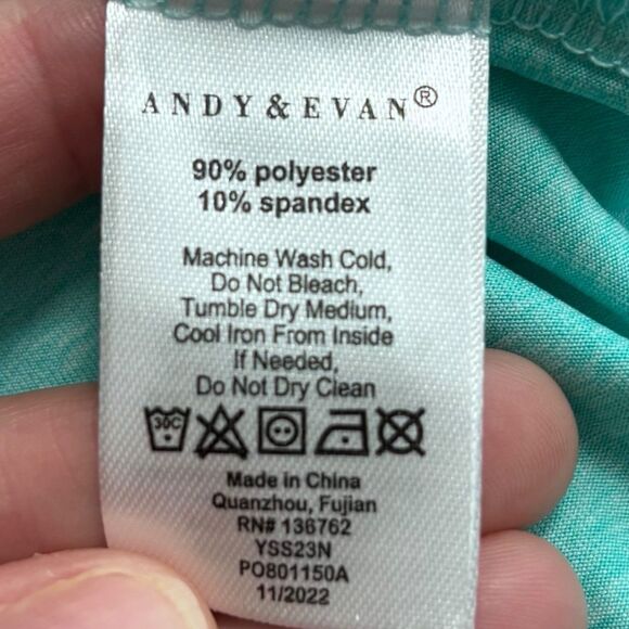 Andy & Evan Kids Boys Short Sleeve Textured Button Down Green, Size 8 - Picture 5 of 6